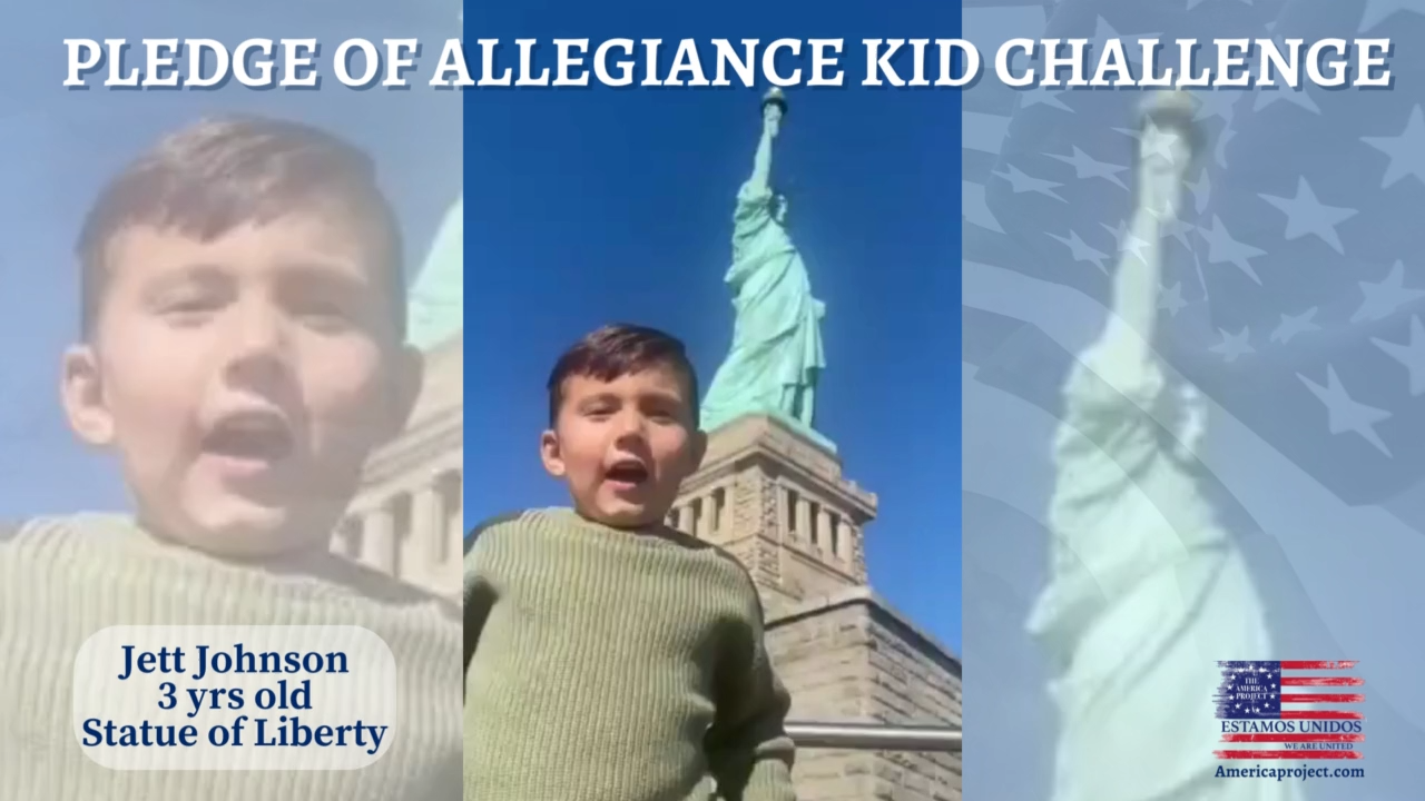 Jett Johnson says The Pledge of Allegiance