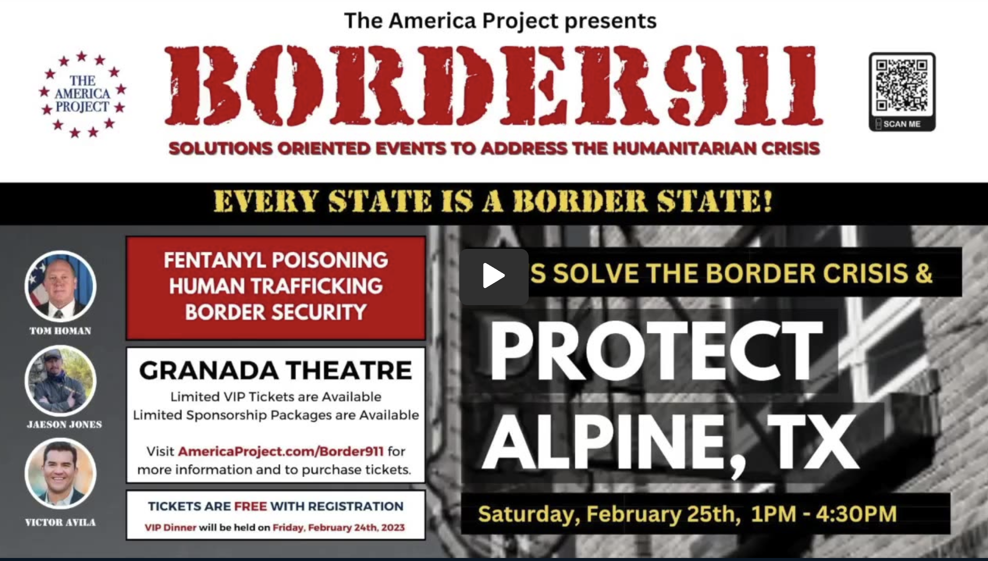 LIVE: Border911 Town Hall in Alpine Texas – Saturday February 25th, @ 2PM EST