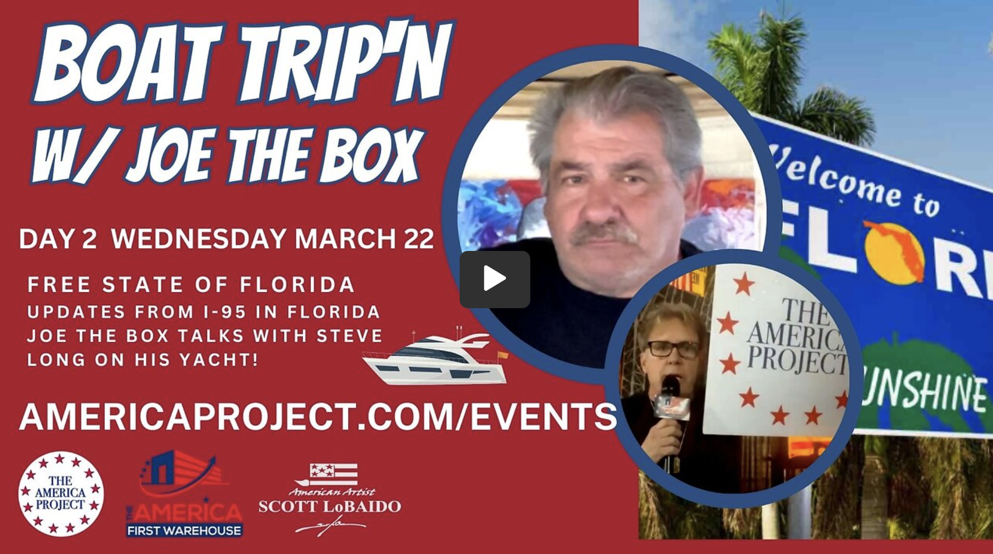 BOAT TRIP w/ JOE THE BOX- Joe and his America First Warehouse team up with Steve Long on his yacht!