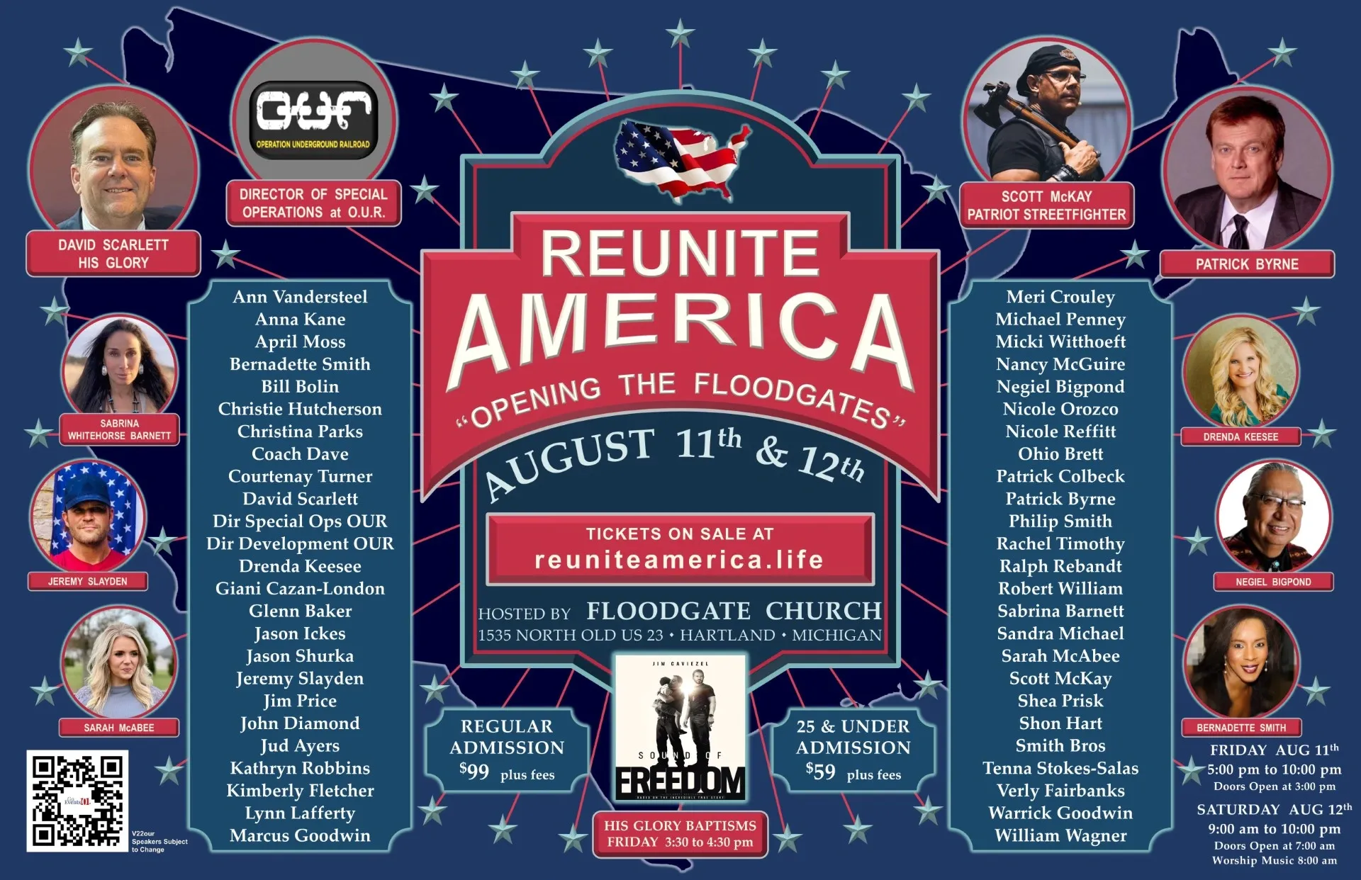 Reunite America “Opening the Flood Gates” in  Michigan – August 11th & 12th